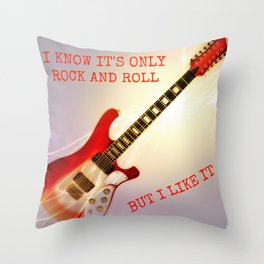 Only Rock + Roll Throw Pillow
