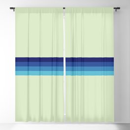 Theriocephalus - Blue Minimal Stripes Blackout Curtain
