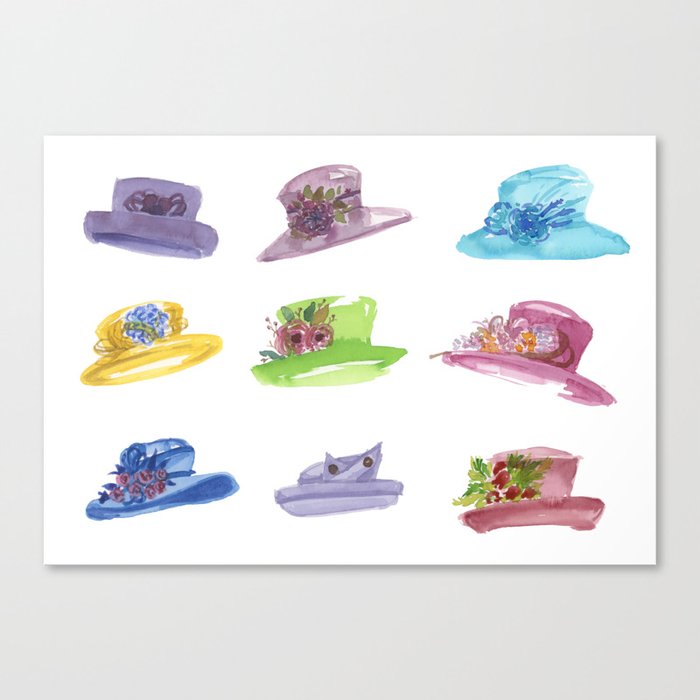 Queen E - Hats Canvas Print