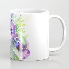 Pansy, flowers, violet flowers, gift for woman design floral vintage style Mug