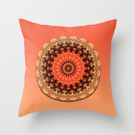 Pumpkin Kaleidoscope Throw Pillow