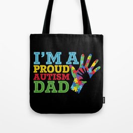 Proud Autism Dad Tote Bag