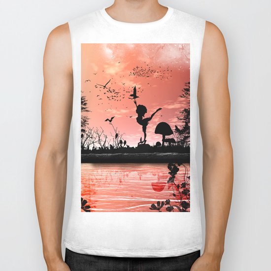 Dancing with the birds Biker Tank