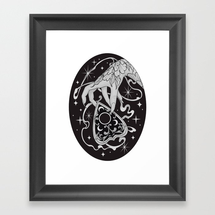 Witches Hand and Planchette Framed Art Print