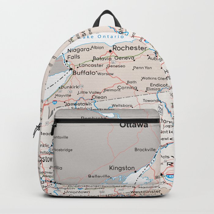 Map of the state of New York Backpack