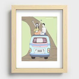 Vanlife Couple Recessed Framed Print