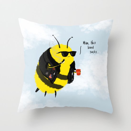 Festival Bees Throw Pillow