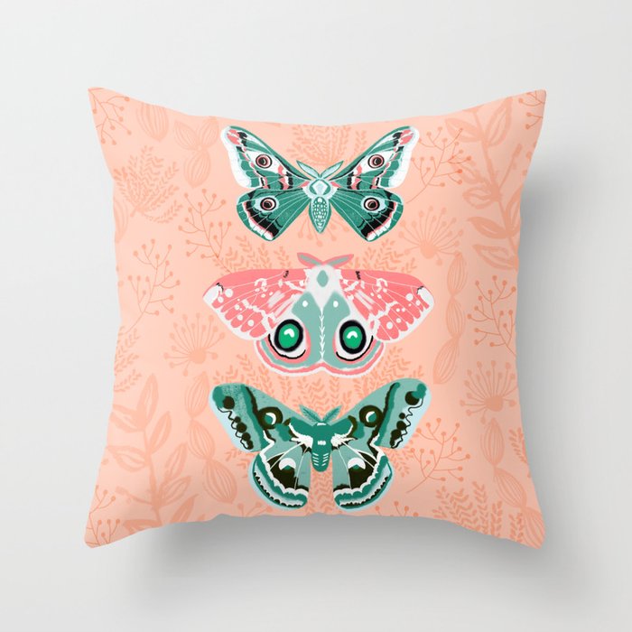 Lepidoptery No. 3 by Andrea Lauren  Throw Pillow