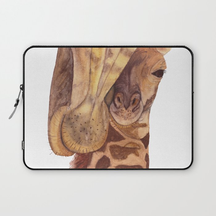 Baby giraffe and his mother Laptop Sleeve