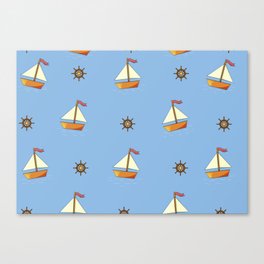 Sail Away - Blue Canvas Print