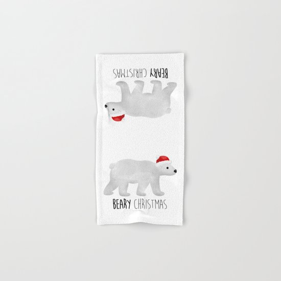 Beary Christmas | Polar Bear Hand & Bath Towel