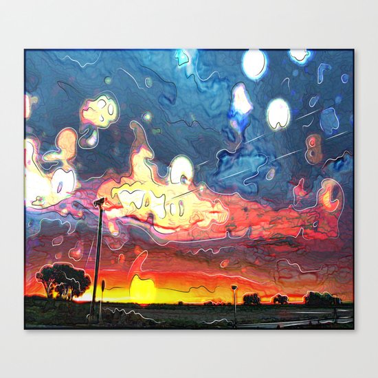 Lost in the rain Canvas Print
