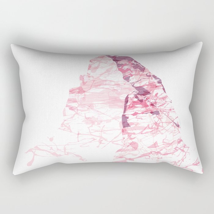 MATTERHORN MOUNTAINSPLASH pink Rectangular Pillow