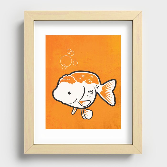 Ranchu Goldfish Recessed Framed Print