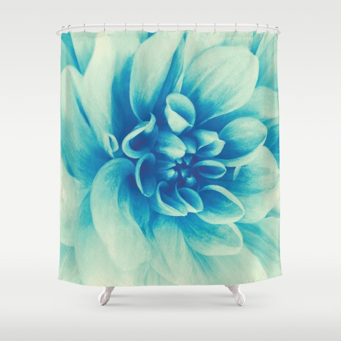 Blue Beauty (Spring Blooming Dahlia) Shower Curtain