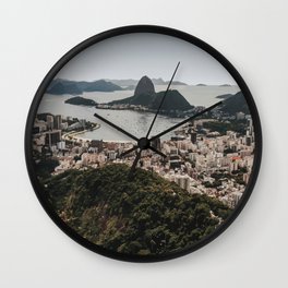 Rio de Janeiro, Brazil Travel Illustration Wall Clock