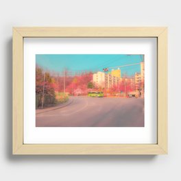 A vivid and dreamy spring season view in the Seoul, Korea  Recessed Framed Print