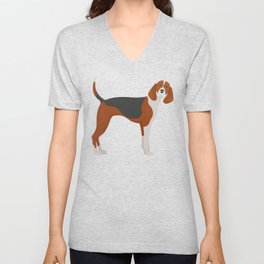 English Foxhound V Neck T Shirt