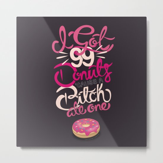 99 Donuts Metal Print
