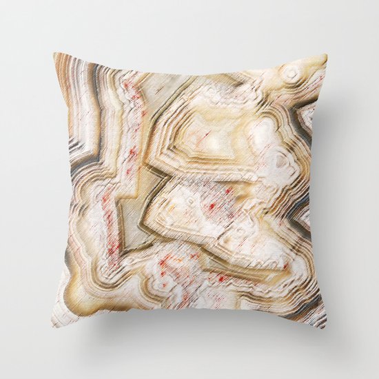 Marble Natural Throw Pillow
