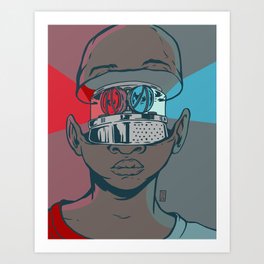 Deepest Fear Art Print | Brutality, Lights, Curated, Fear, July4Th, Pain, Red, America, Ptsd, Urban 