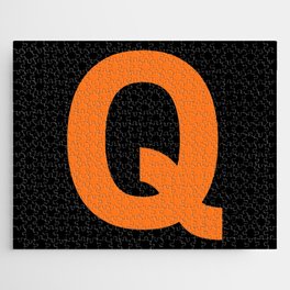 Letter Q (Orange & Black) Jigsaw Puzzle