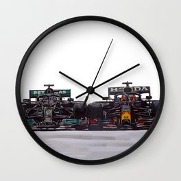 Hamilton & Verstappen Wall Clock