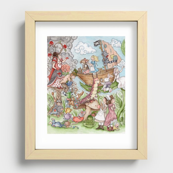 Alice in Wonderland Recessed Framed Print