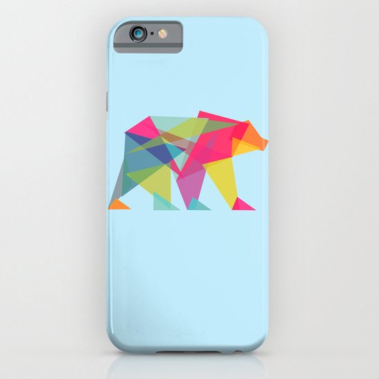 Fractal Bear - neon colorways iPhone & iPod Case
