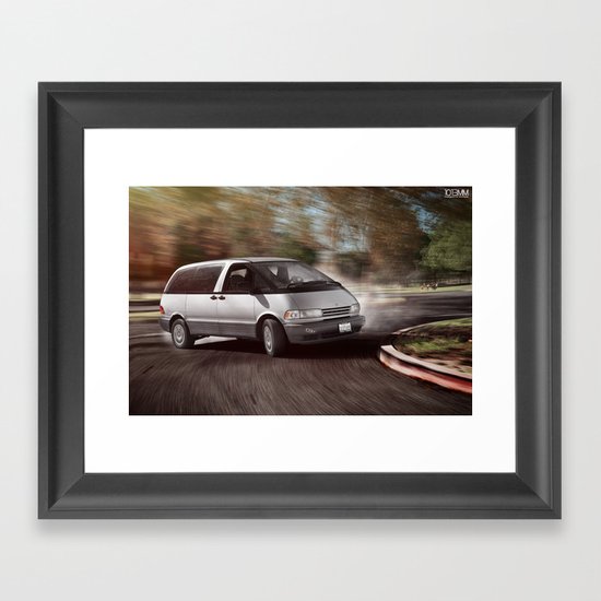 Toyota Previa Drifting Framed Art Print