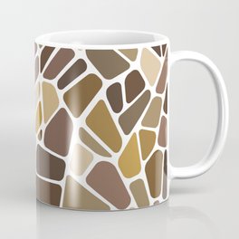 Brown Mosaic Tiles Pattern Coffee Mug
