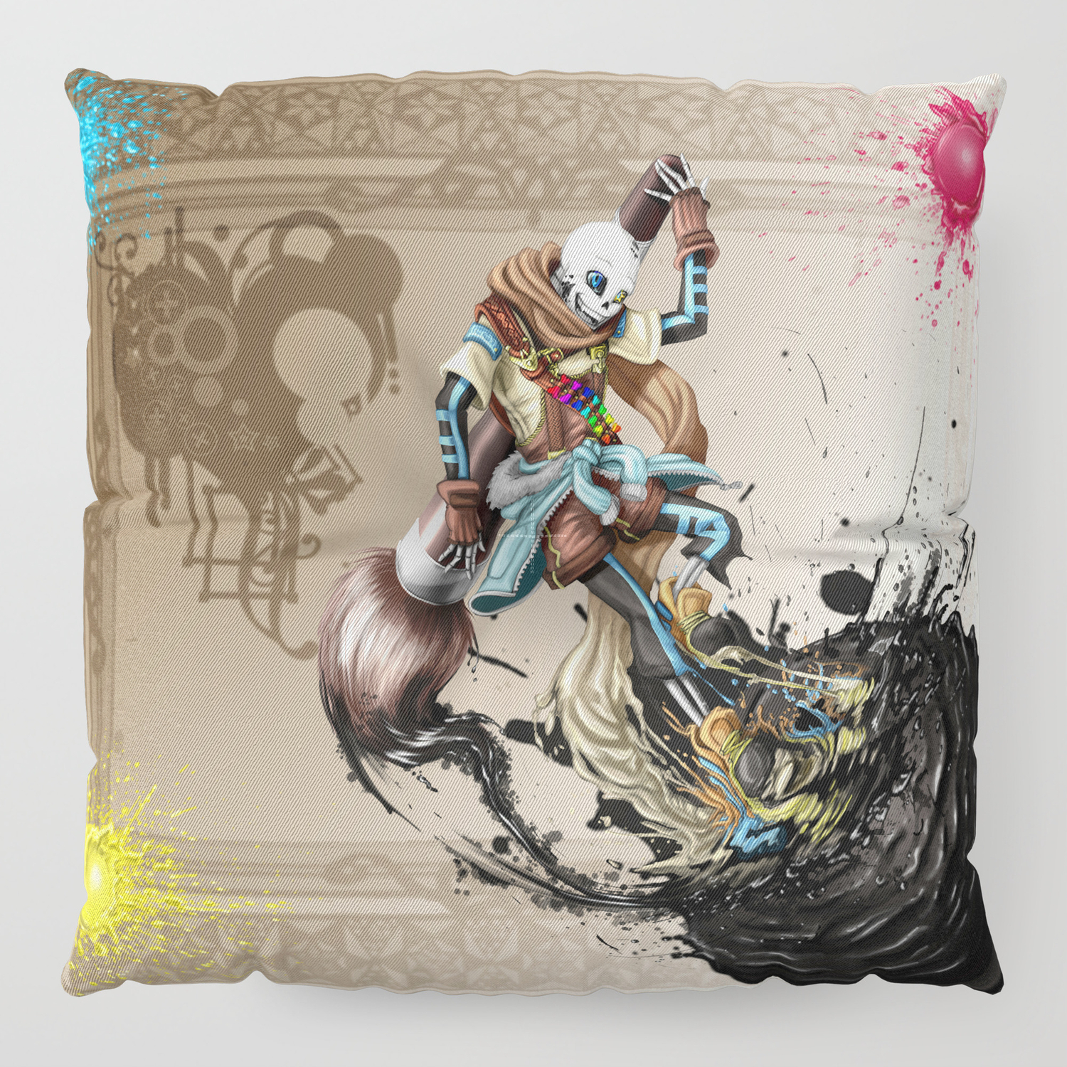 Inksans Wallpaper Floor Pillow By Theblueunicorn Society6