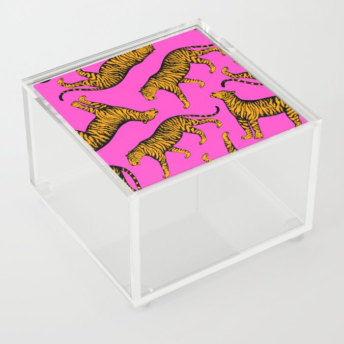 Tigers (Magenta and Marigold) Acrylic Box