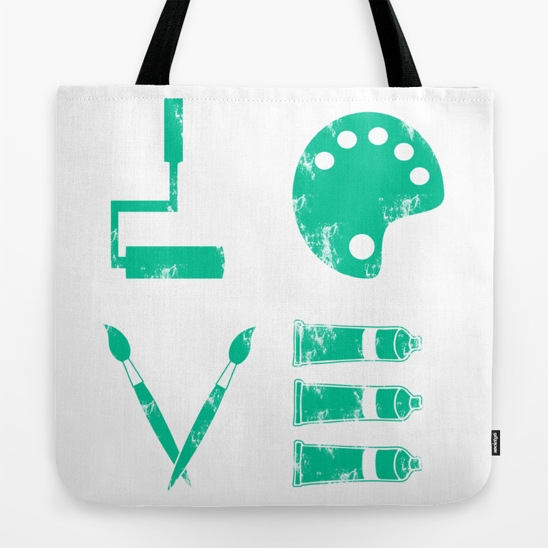 Artist Painter Art Teacher Designer Love Art Tools Gift Tote Bag