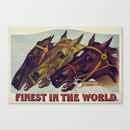 Horse Racing Poster Finest In The World Canvas Print