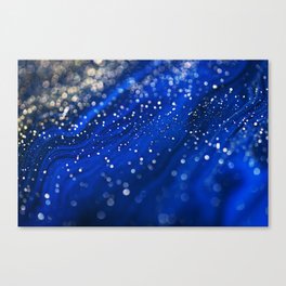 blue liquid marble Canvas Print
