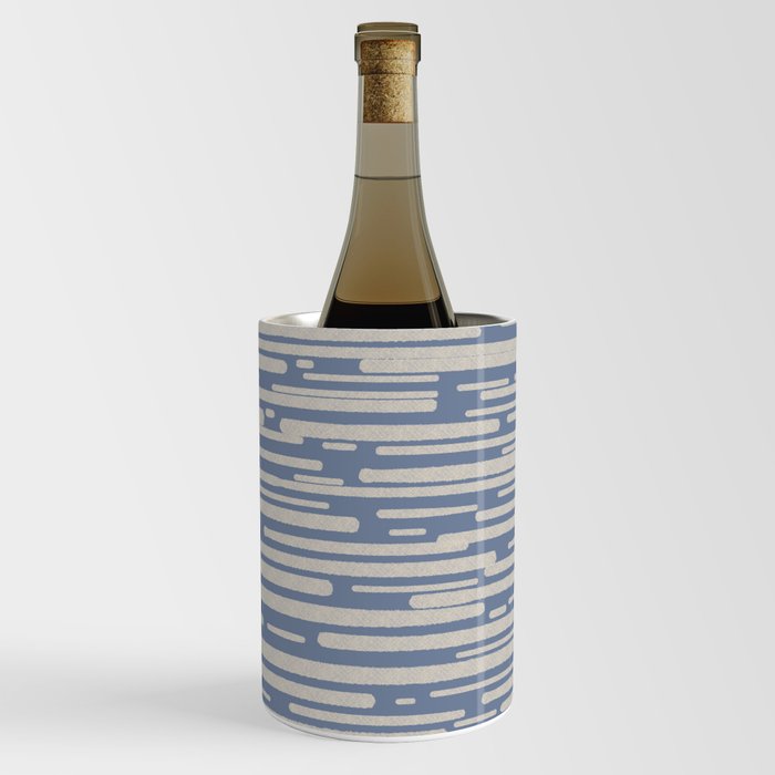 Mid Century Modern Textured Mesh Pattern in Stone Blue and Cream Wine