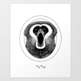 O - gibbon Art Print