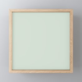 FAIREST JADE pale solid color Framed Mini Art Print