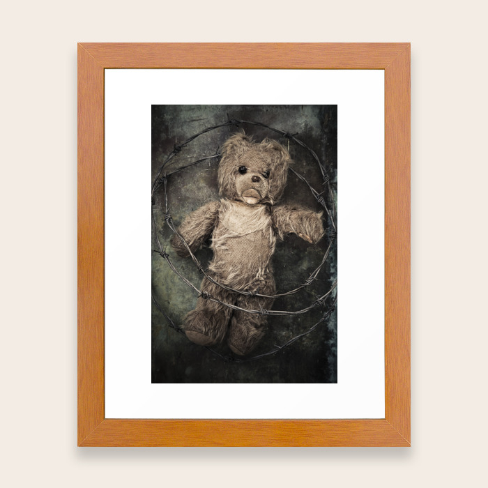 teddy bear framed art