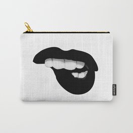 Black Lips Carry-All Pouch