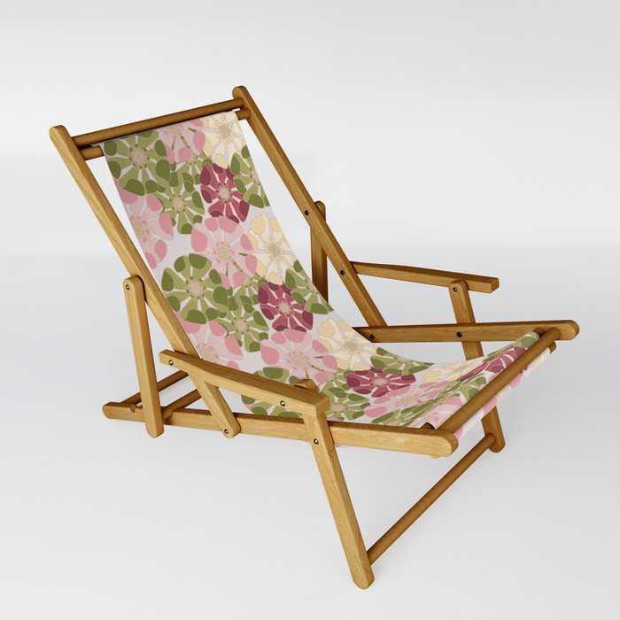 pink and green poppy floral arrangements Sling Chair