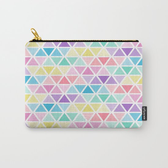 Triangle blue yellow Carry-All Pouch