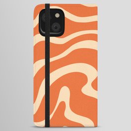 Sunny Orange Swirl iPhone Wallet Case