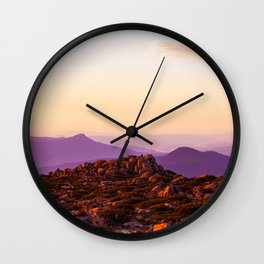 Mountain Sunset Wall Clock