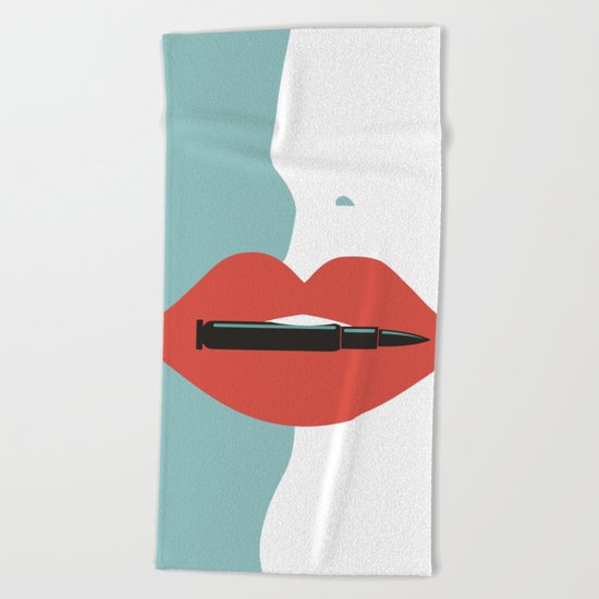 Bite the bullet Beach Towel