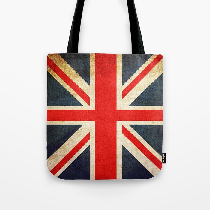 Tote Shopper UK Flag London Union Jack Jute Reusable Shopping Bag 