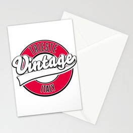 Trieste italy vintage style logo. Stationery Card