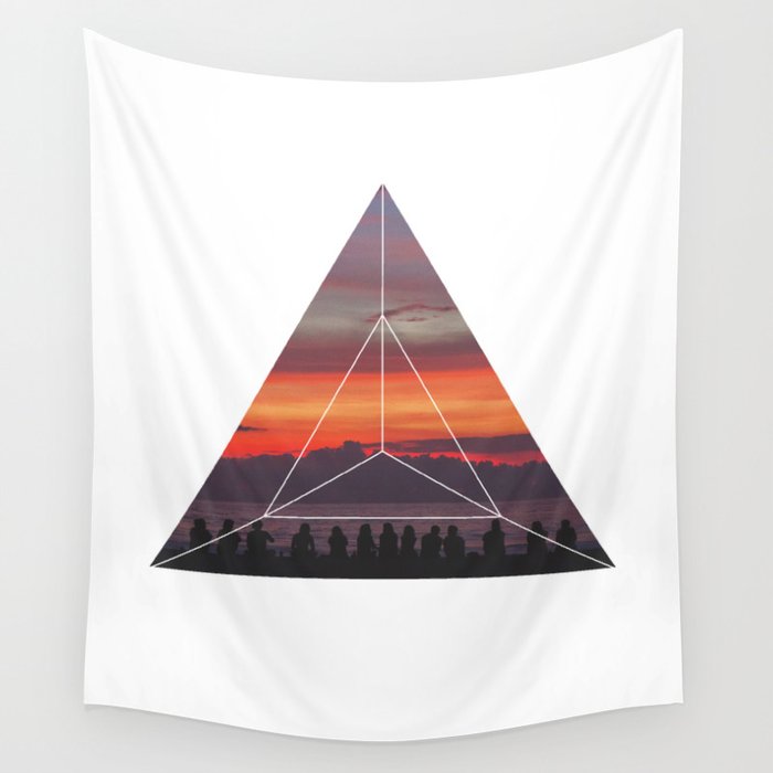 Good Friends and Sunset - Geometric Photography Wall Tapestry