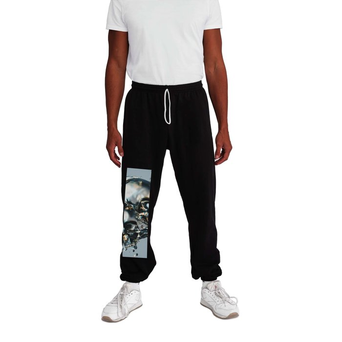 I guess you had to be there; headcase; metallic skulls crashing art portrait color photograph / photography Sweatpants